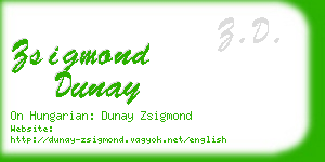 zsigmond dunay business card